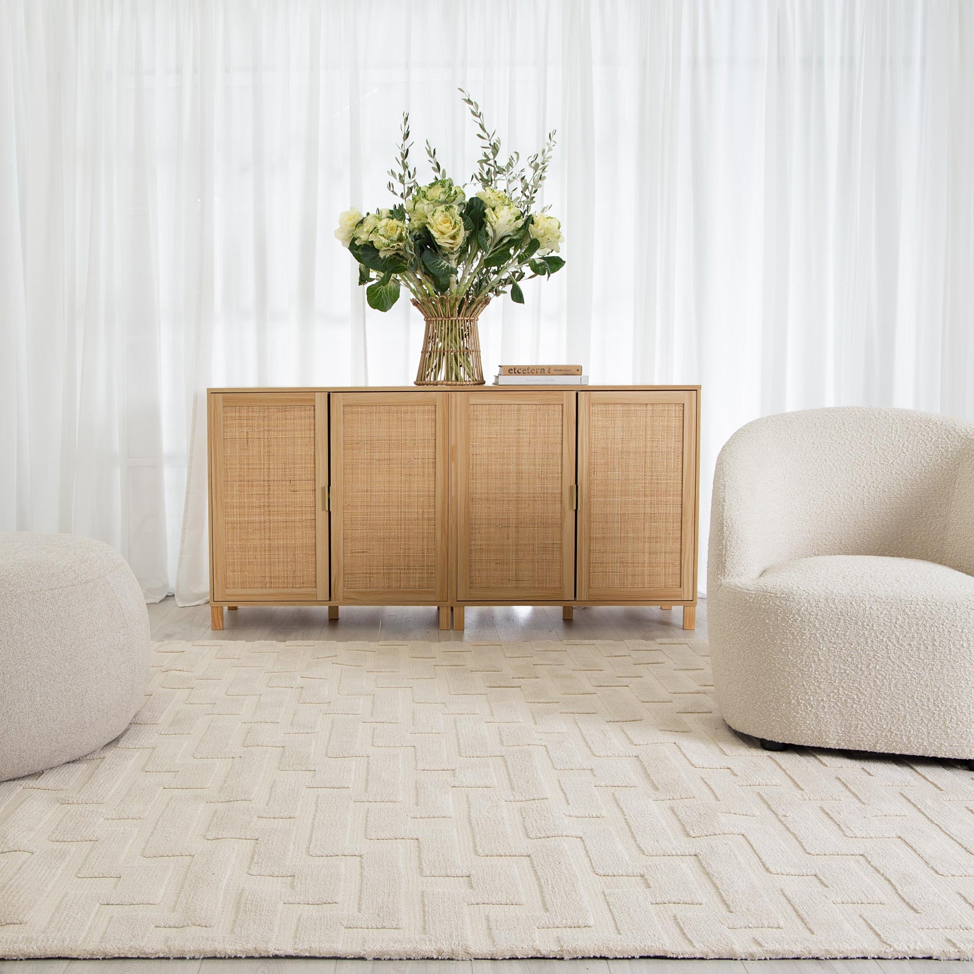 Kendra Pyra Rug Ivory LTB2B