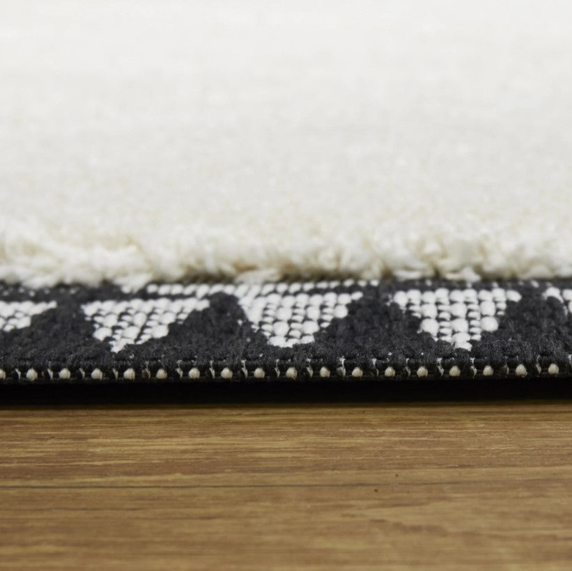 Liege Moroccan Cream Black Rug LTB2B