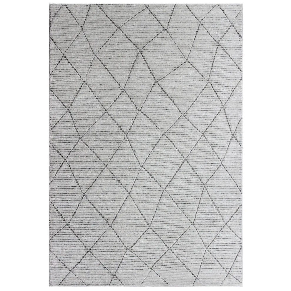 Lacey Abstract Diamonds Natural Wool Rug – DecoRug