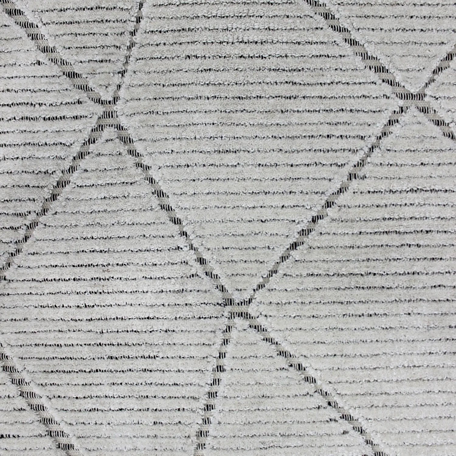 Lacey Abstract Diamonds Natural Wool Rug DecoRug