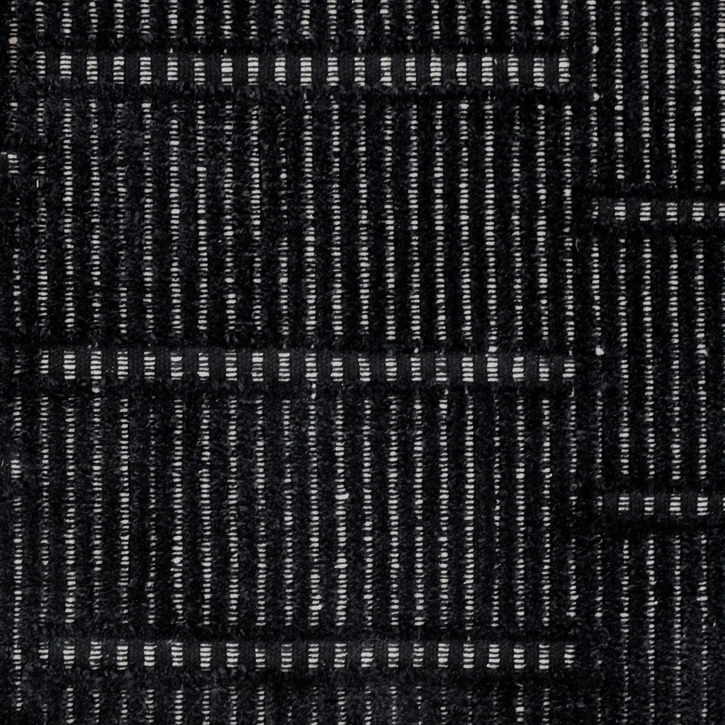 Lacey Abstract Stripe Charcoal Wool Rug DecoRug