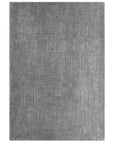 Lacey Abstract Stripe Silver Wool Rug DecoRug