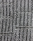 Lacey Abstract Stripe Silver Wool Rug DecoRug