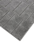 Lacey Abstract Stripe Silver Wool Rug DecoRug