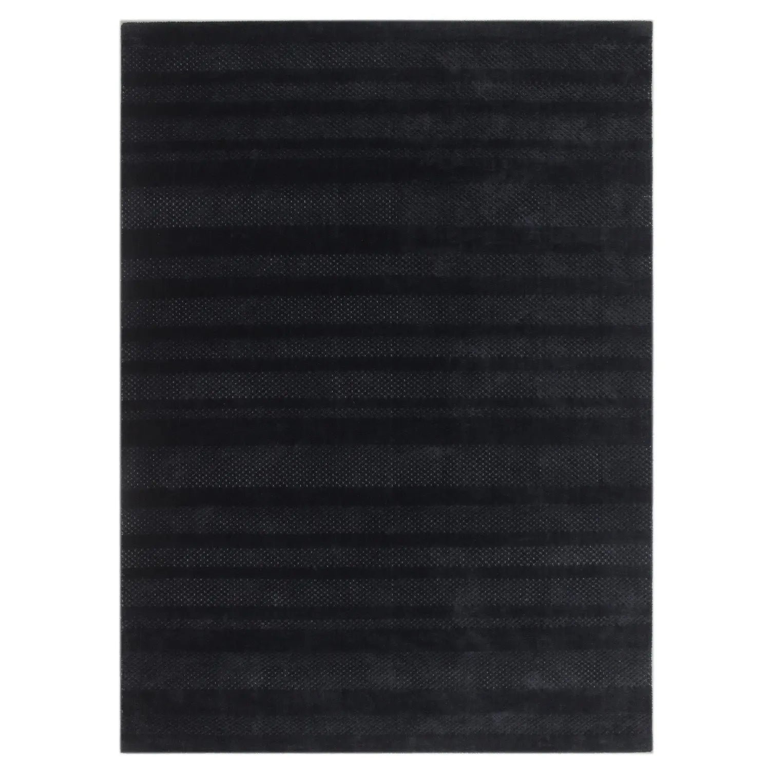 Lacey Plain Charcoal Wool Rug DecoRug
