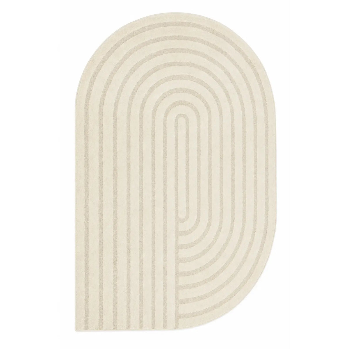 Leo Curve Cream Shaped Rug DecoRug
