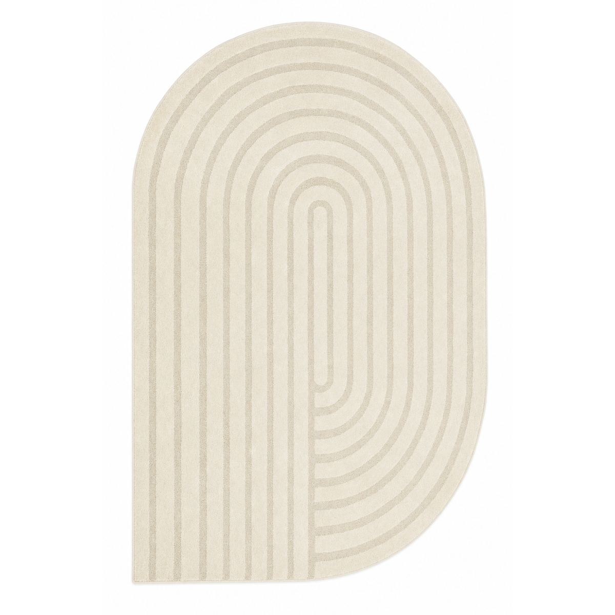 Leo Curve Cream Shaped Rug