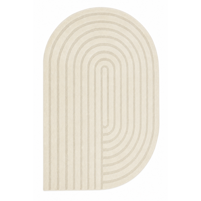 Leo Curve Cream Shaped Rug