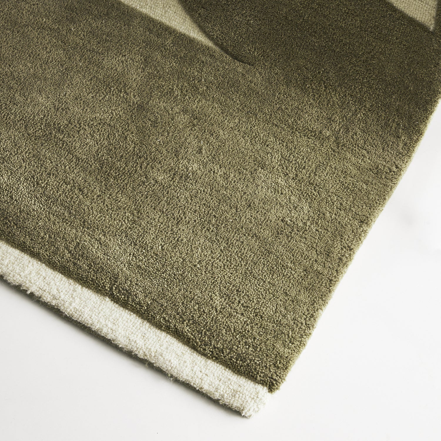 Levis Ivory Green Wool Rug TULSIRAM