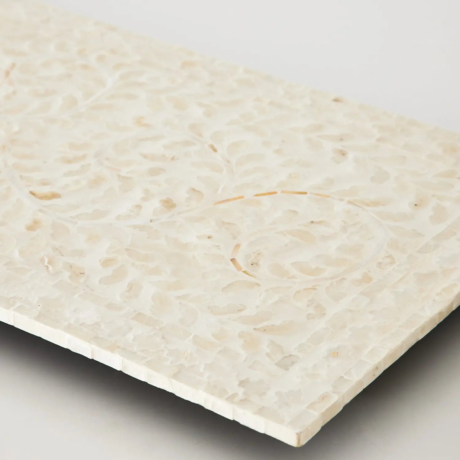 Long Shell and Resin Inlay Table Runner Off-White 90cm COAST