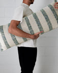 Lumbar Oversized Cushion Ivory and Green 90cm CELADON