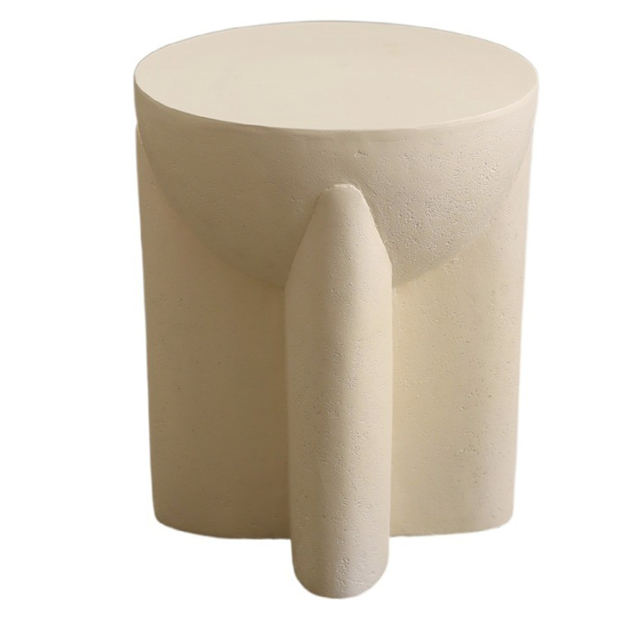 Magnesium Oxide Abstract Side Table Off White KAILE