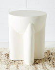 Magnesium Oxide Abstract Side Table Off White KAILE