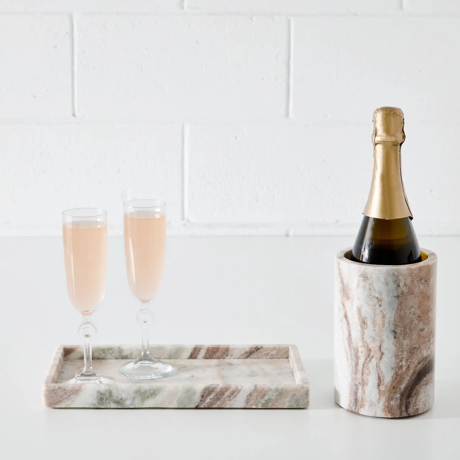 Marble Wine Chiller Beige Stoneman