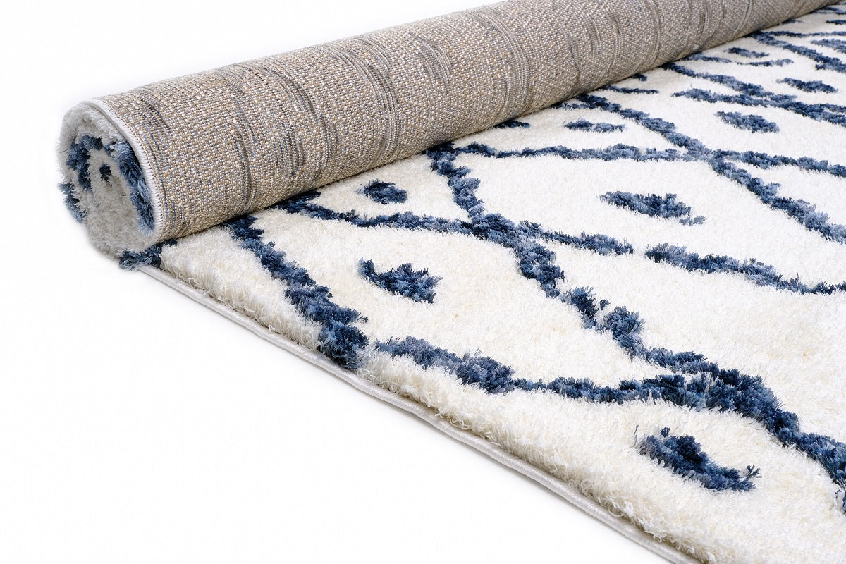 Marrakesh Cream Blue Moroccan Rug Smartex Int