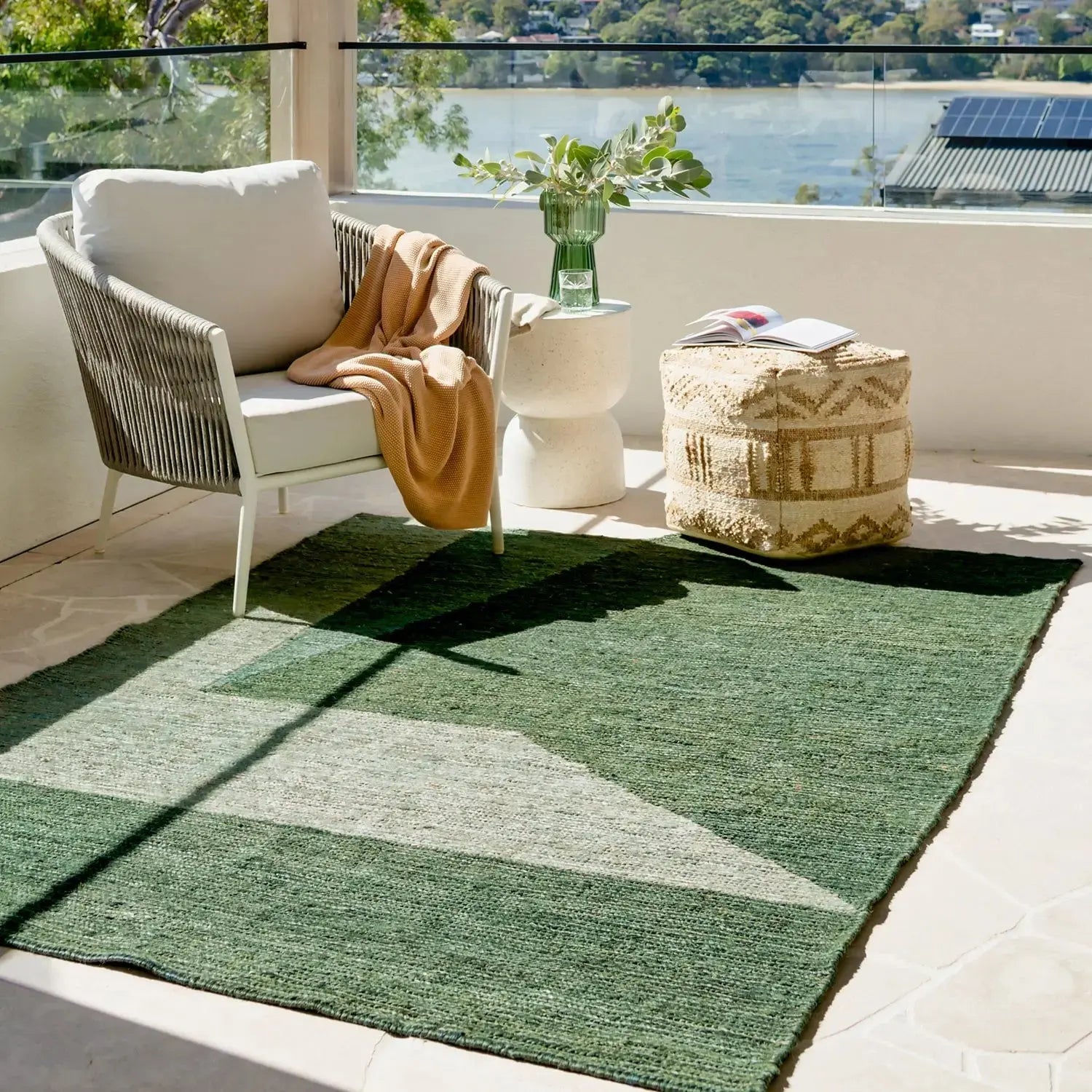 Mayfield Irregular Jute Rug Green JAIPUR