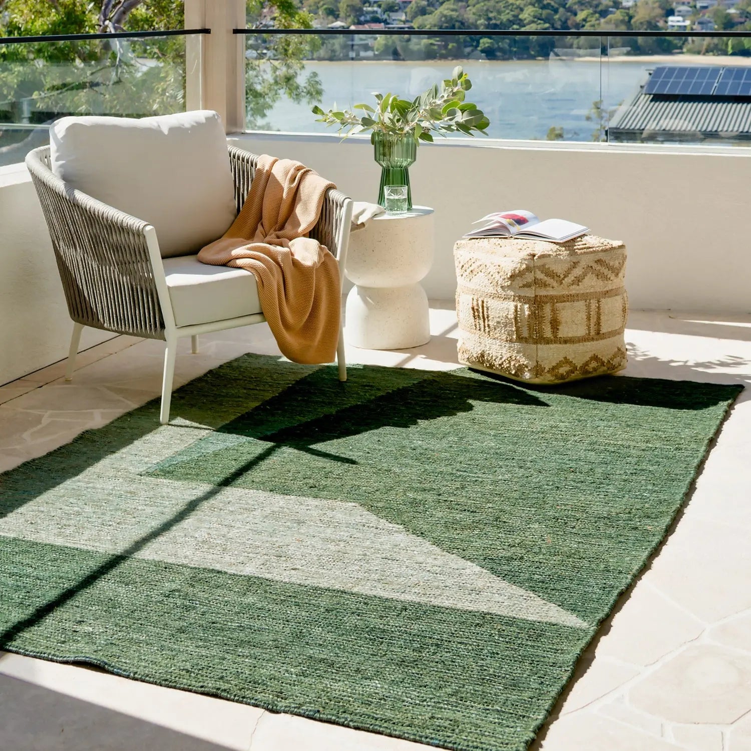 Mayfield Irregular Jute Rug Green JAIPUR