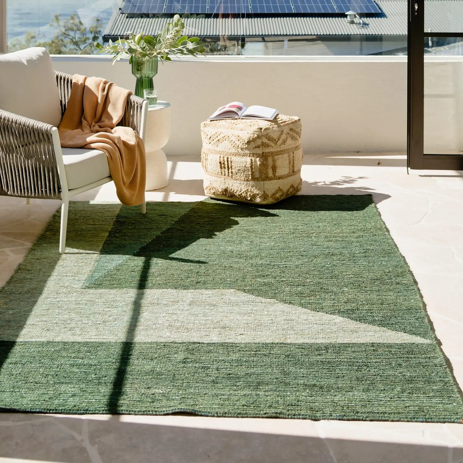 Mayfield Irregular Jute Rug Green JAIPUR