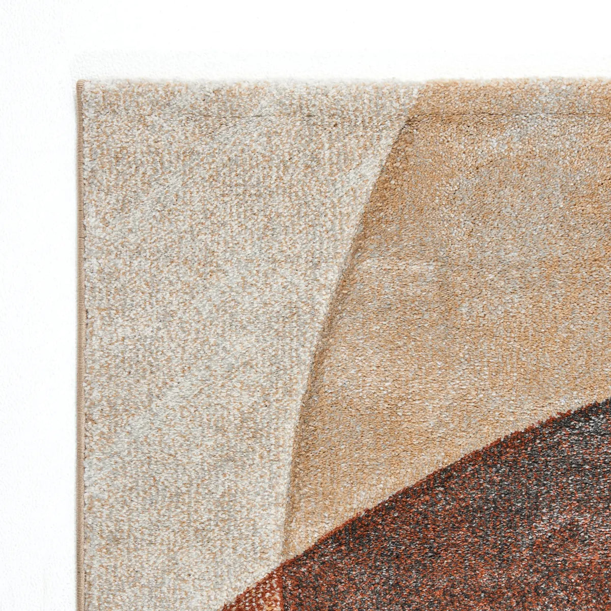Shutter Rug Rust Milan Rust Patterned Rug – Modern Abstract Rust & Beige Area Rug – DecoRug