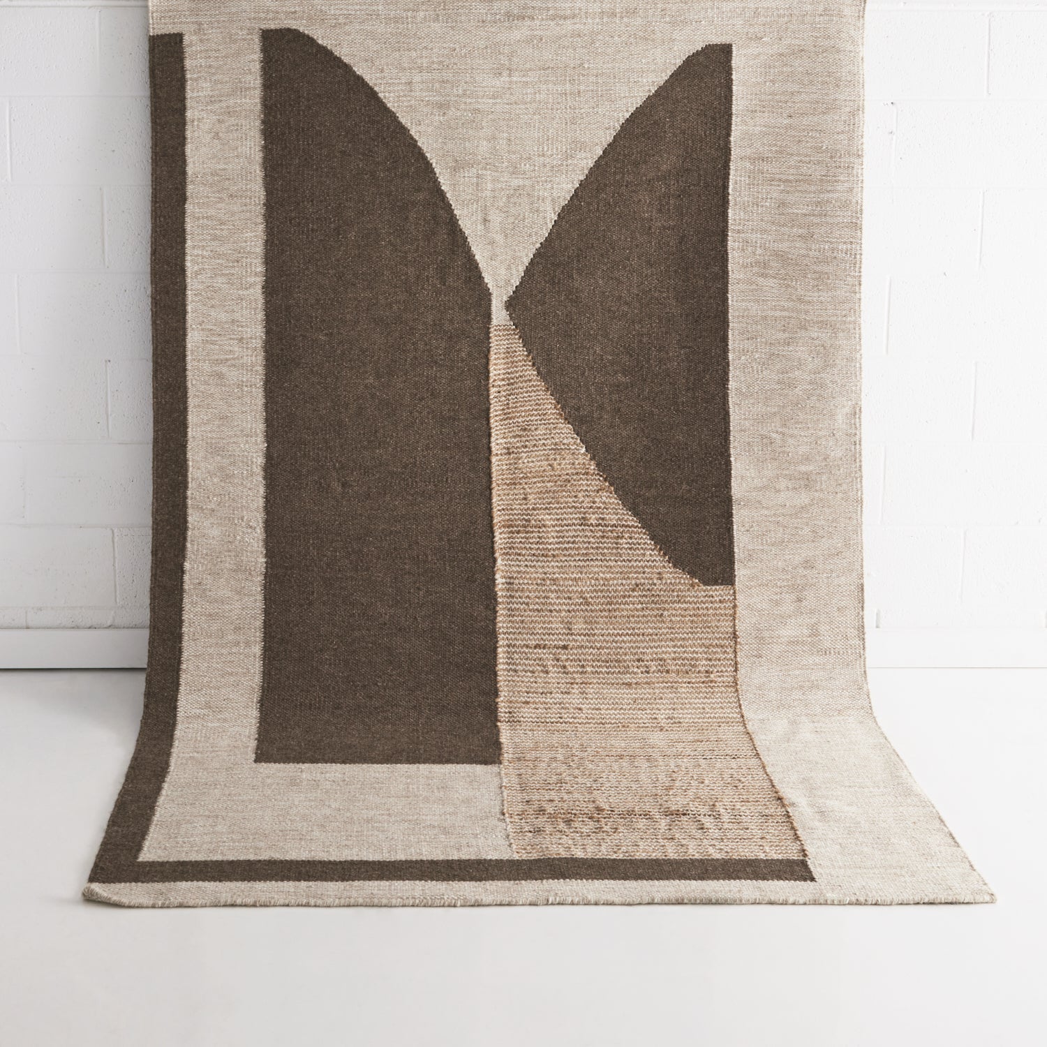 Miranda Cream Grey Wool Jute Rug JAVIHOME