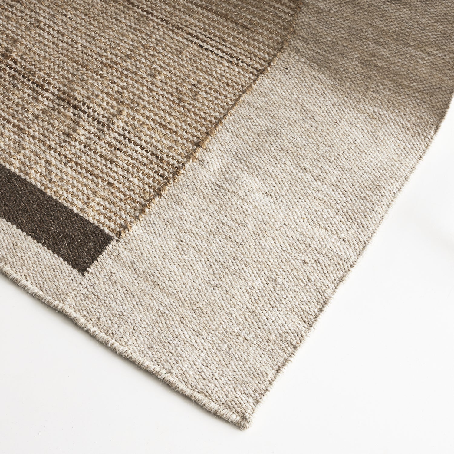 Miranda Cream Grey Wool Jute Rug JAVIHOME