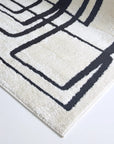 Mitchell Ivory Black Floor Rug ALGAN