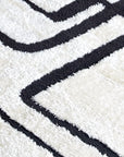 Mitchell Ivory Black Floor Rug ALGAN