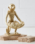 Monkey Resin Bowl Sculpture Gold COAST