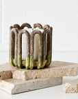 Moss Look Reversible Ceramic Candle Holder KAILE