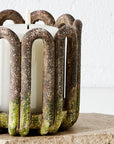 Moss Look Reversible Ceramic Candle Holder KAILE