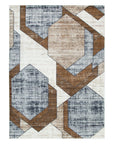 Munro Cream Brown Floor Rug BADE