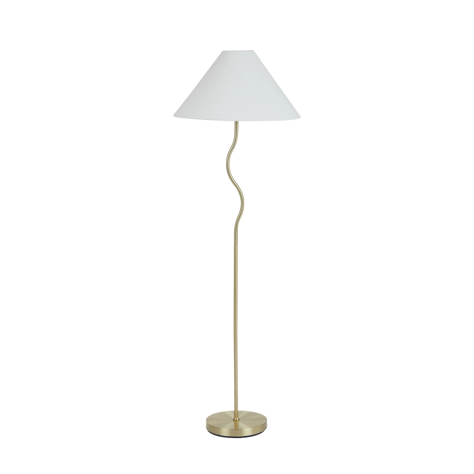 Becker Metal Floor Lamp 50x150cm Gld/Nat (NEW) COAST