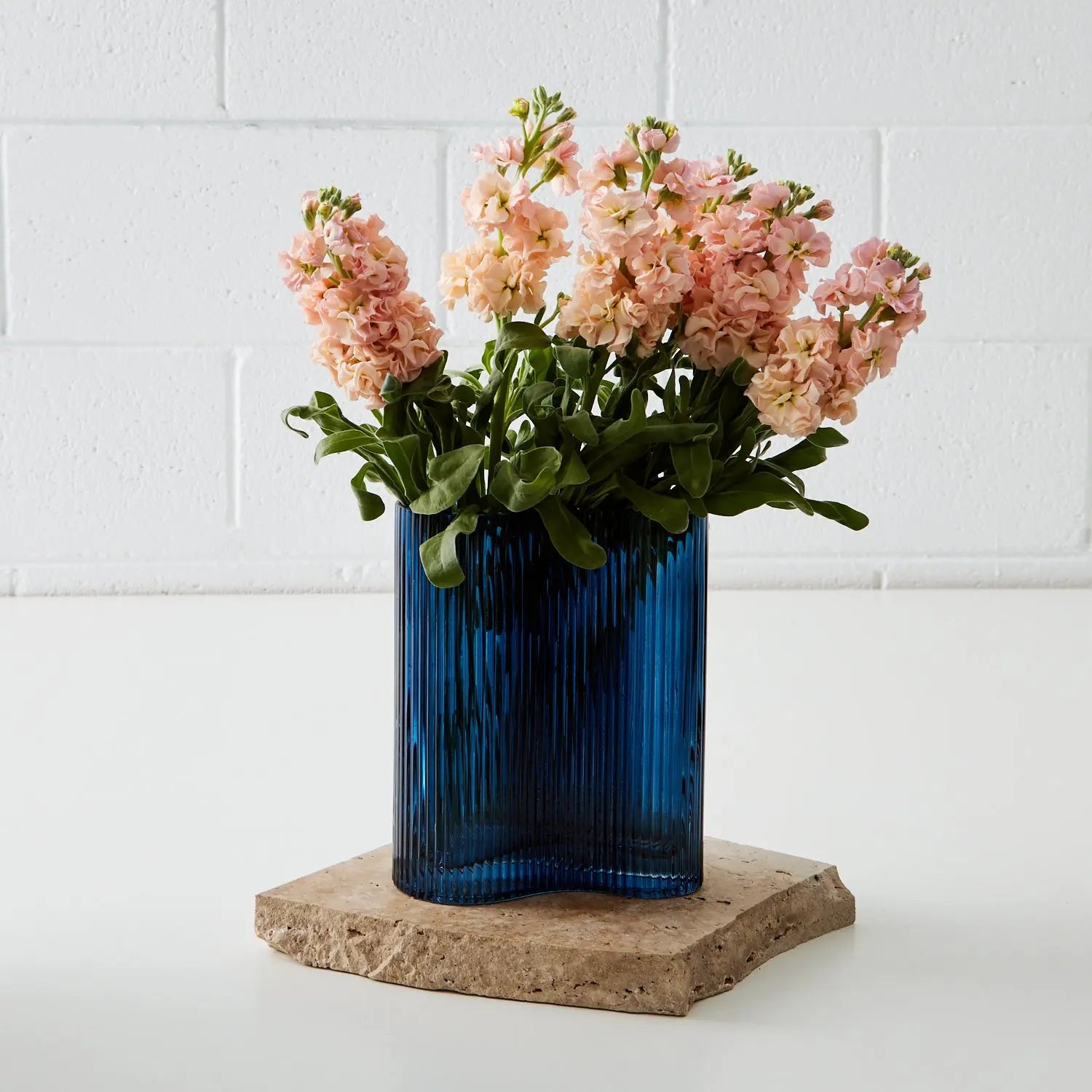 Navy Glass Vase COAST