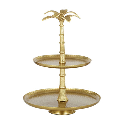 Palm Metal 2-tier Serve Stand COAST