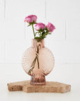 Pink Fan Glass Vase COAST