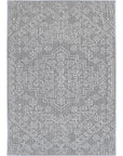 Port Villa Bule Ash Tribal Flatweave Rug BRAVEN