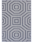 Port Villa Hale Blue Grey Geometric Flatweave Rug BRAVEN