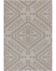 Port Villa Kilifa Beige Tribal Flatweave Rug BRAVEN