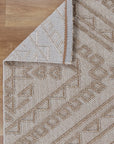 Port Villa Kilifa Beige Tribal Flatweave Rug DecoRug