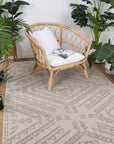 Port Villa Kilifa Beige Tribal Flatweave Rug DecoRug