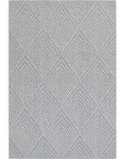 Port Villa Kini Grey Geometric Flatweave Rug BRAVEN