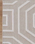 Port Villa Lui Beige Geometric Flatweave Rug DecoRug