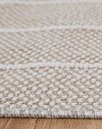 Port Villa Maemae Beige Geometric Flatweave Rug DecoRug