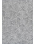 Port Villa Menapi Ash Geometric Flatweave Rug BRAVEN