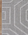 Port Villa Suri Ash Geometric Flatweave Rug DecoRug