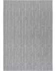 Port Villa Totori Ash Geometric Flatweave Rug BRAVEN