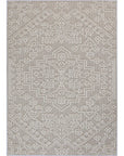 Port Villa Waita Beige Tribal Flatweave Rug BRAVEN