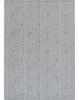 Port Villa Walasi Ash Geometric Flatweave Rug BRAVEN