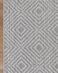 Port Villa Walasi Ash Geometric Flatweave Rug DecoRug