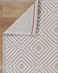 Port Villa Wickham Beige Geometric Flatweave Rug DecoRug